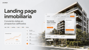 Landing page inmobiliaria ZOONER marketing inmobniliario